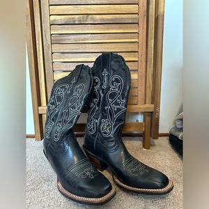 Ariat Heritage square toe western cowgirl boots black size 7.5B